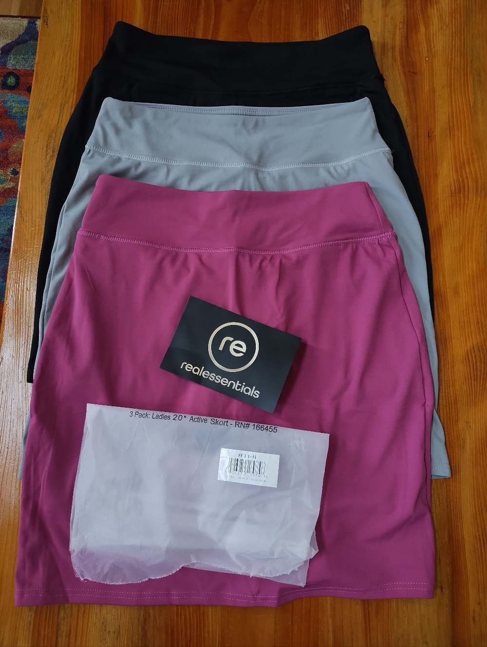 3 Pack Of 29" Golf Skorts Pink Gray Black M